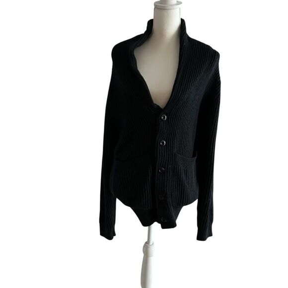 Navy Blue Knit Cardigan Sweater iClosam Oversized  Size Small NWT - Picture 2 of 8